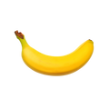Yellow banana on a white background