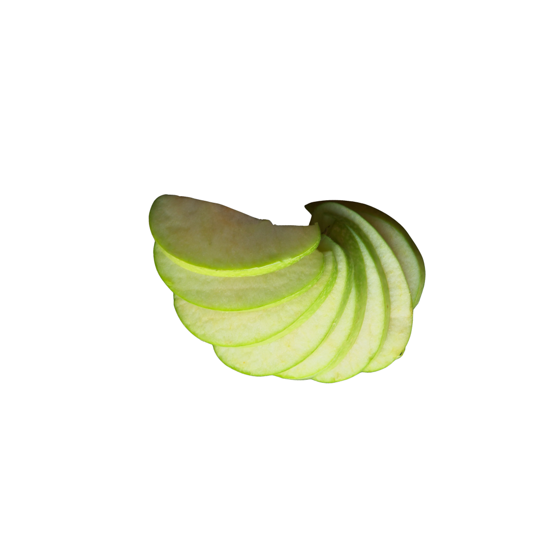 green apple sliced