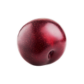 Red plum on a white background