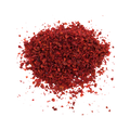Red powder on a white background